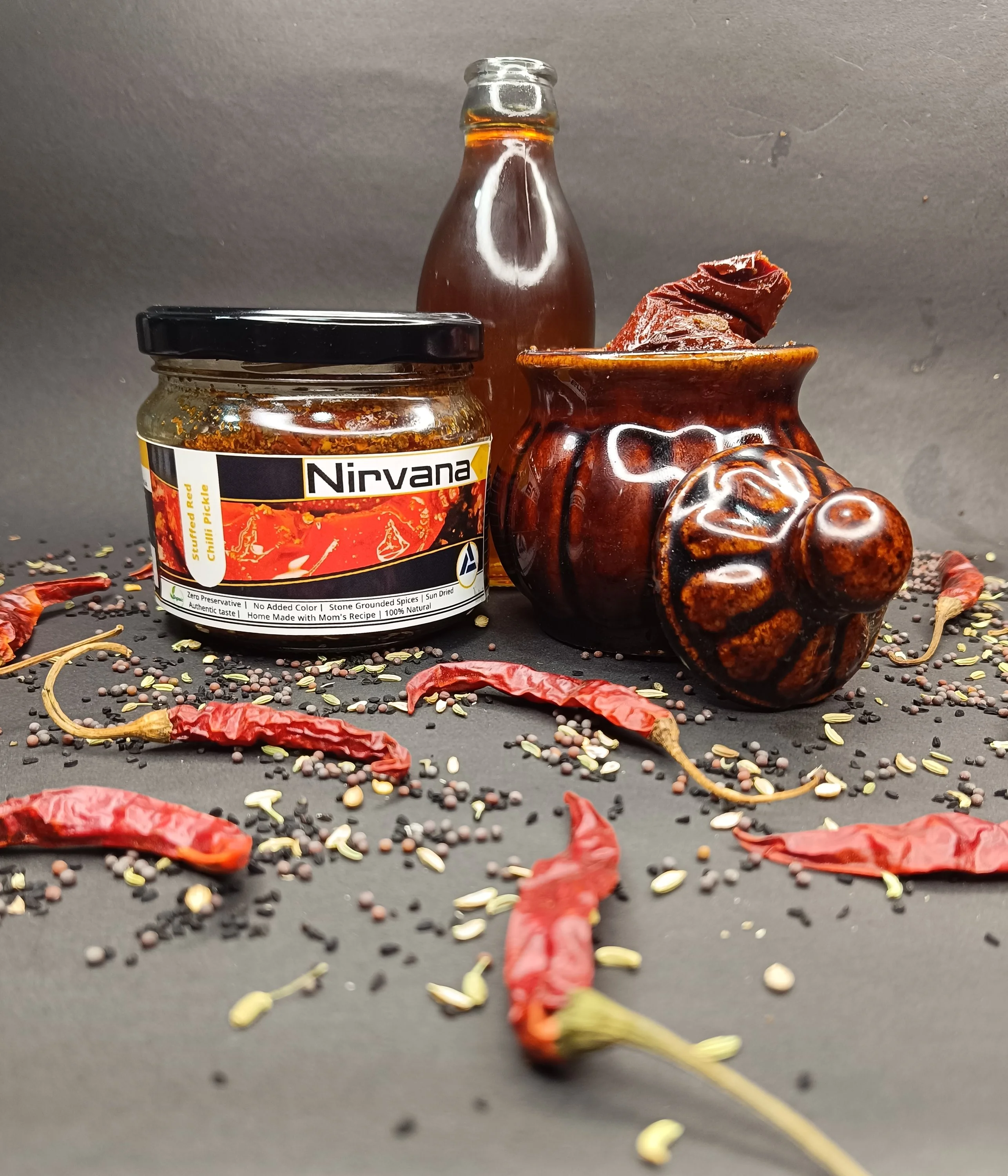 Stuffed-Red Chilli Pickle